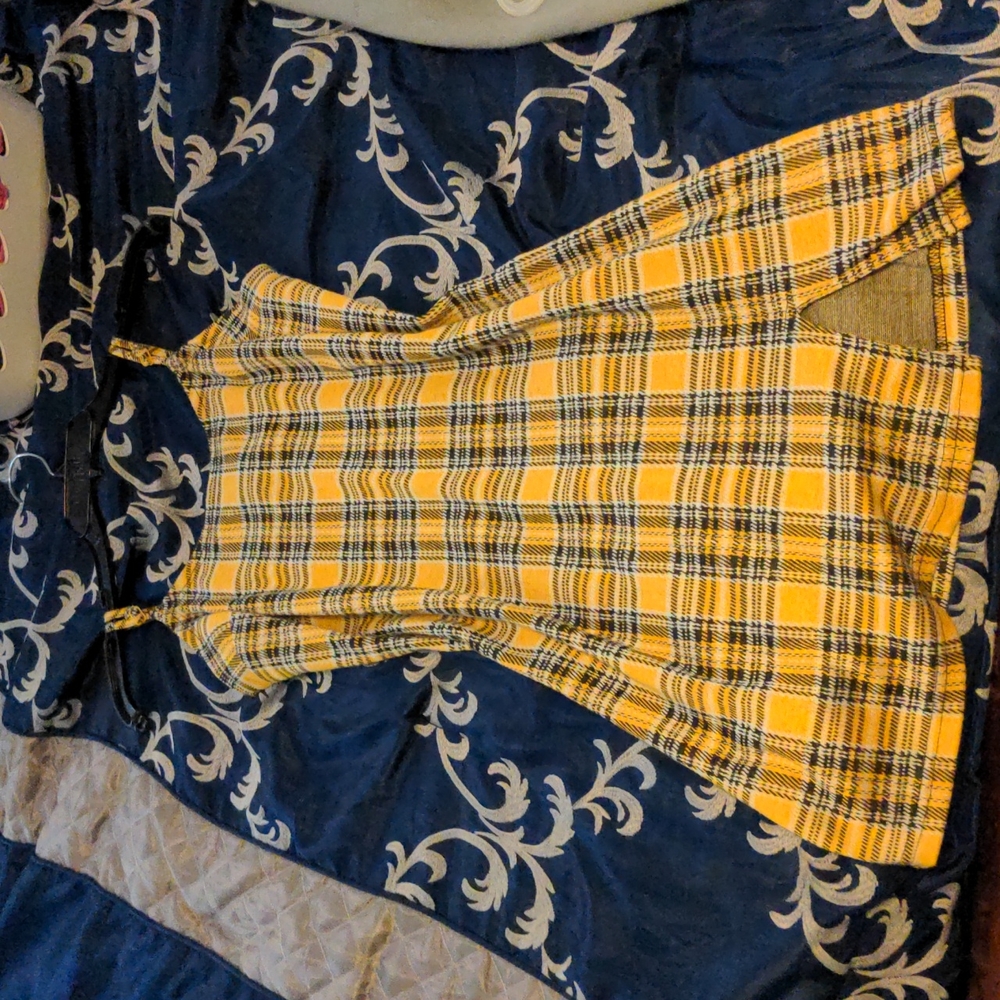 Striped black and yellow rue 21 dress